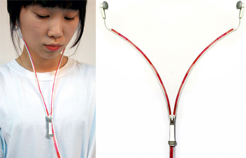 YI Zipper Earphones Concept (Images courtesy Yanko Design)