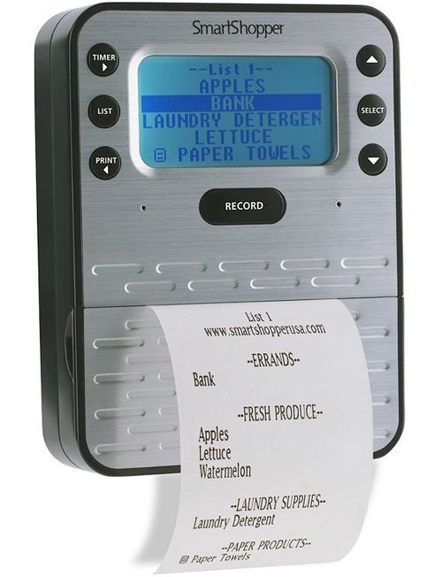 Voice Recognition Grocery List Organizer (Image courtesy Hammacher Schlemmer)