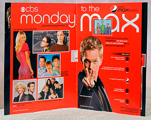 cbs_video_mag CBS & Pepsi Video Ad (Image courtesy Advertising Age)