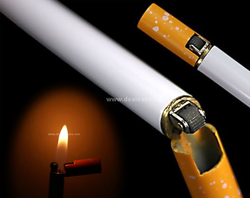 Cigarette- shaped Butane Lighter (Images courtesy DealExtreme)