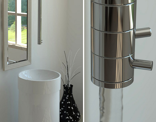 Bilo Ceiling Mounted Faucet (Images courtesy DigsDigs)