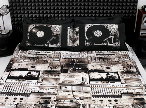 diesel_turntables Diesel Turntable & Audio Gear Bedding (Image courtesy Diesel)