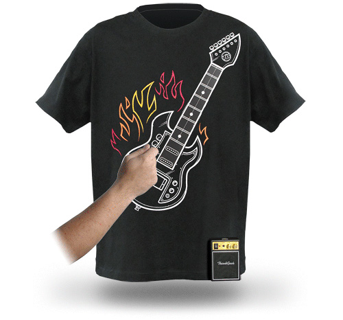 guitar_shirt Electronic Rock Guitar Shirt (Image courtesy ThinkGeek)