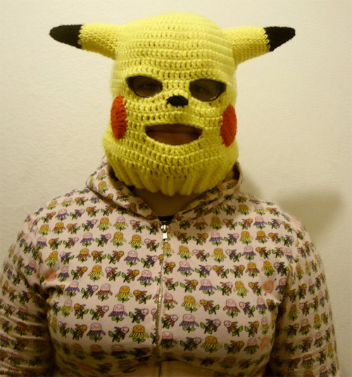 Pikachu convertible ski mask (Image courtesy deviantART)
