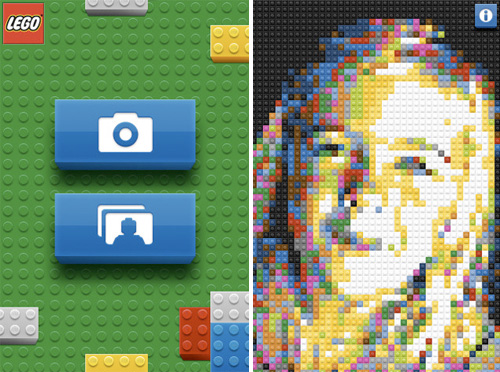 LEGO iPhone App (Images courtesy Gizmodo)
