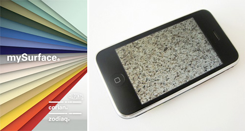 DuPont mySurface iPhone App (Images courtesy DuPont)
