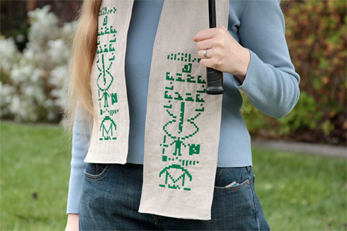 arecibo Arecibo Scarf (Image courtesy Evil Mad Scientist Laboratories)