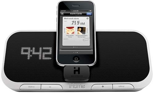 ia5_alarm iA5 - App-Enhanced Alarm Clock Speaker System for iPhone and iPod (Image courtesy iHome)