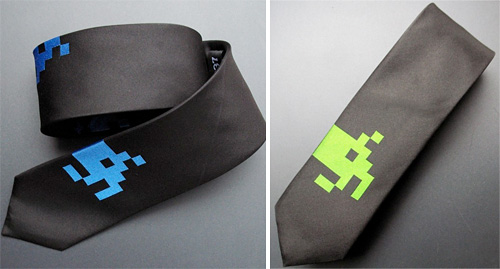 Silk Space Invaders Tie (Images courtesy Since 1337)