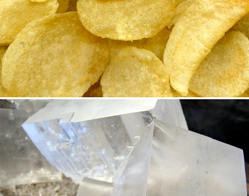 Potato Chips & Salt (Images courtesy Rainer Zenz (GFDL licensed) & Wikimedia)