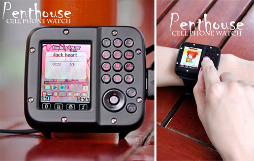 Penthouse Cell Phone Watch (Images courtesy Chinavasion)