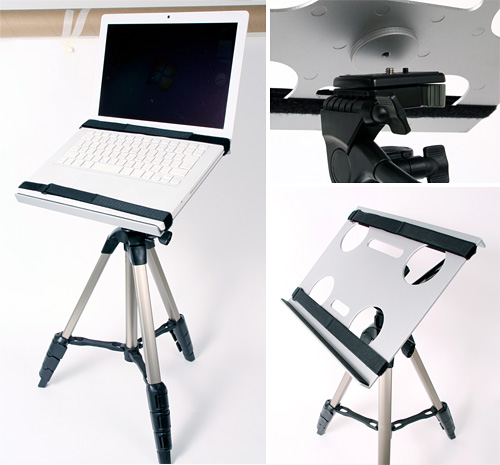 tripod_desk Laptop Tripod Stand (Images courtesy Thanko)