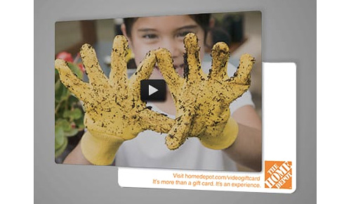 Home Depot's Augmented Reality Video Gift Card (Image courtesy Home Depot)