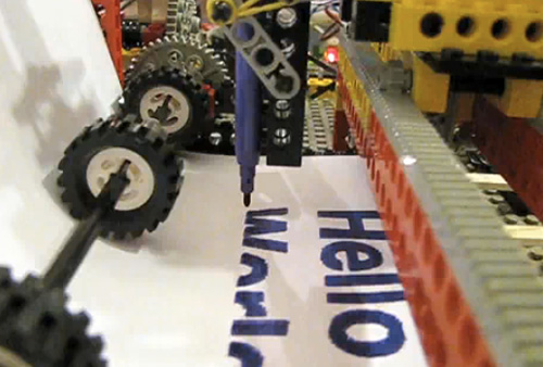 Impressive LEGO Felt-Tip Printer