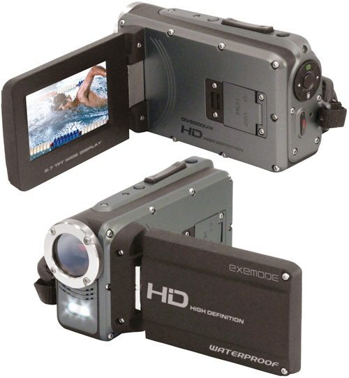 EXEMODE DV5000UW Waterproof Camcorder (Images courtesy EXEMODE)