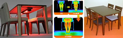 Heated Dining Room Table (Images courtesy Hidakagu)