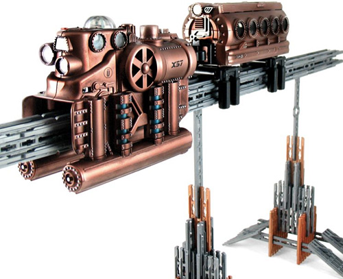 steampunk_monorail The Victorian Futurist's Monorail (Image courtesy Hammacher Schlemmer)