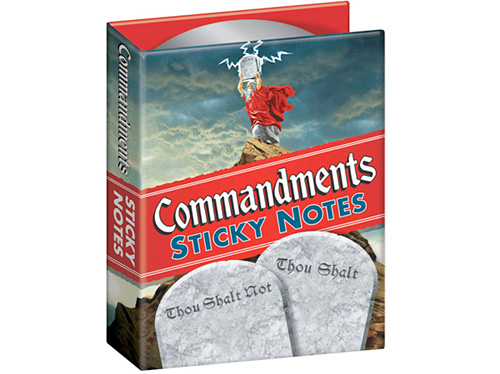 Commandments Sticky Notes (Image courtesy Perpetual Kid)