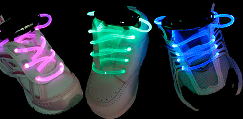 LED Light Up Shoelaces (Image courtesy Lite Bright Raves)