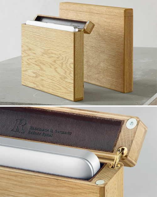 Leather Lined Wooden Laptop Case (Images courtesy Rainer Spehl)
