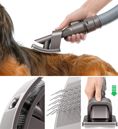 Dyson's Dog Grooming Brush (Images courtesy Dyson Japan)