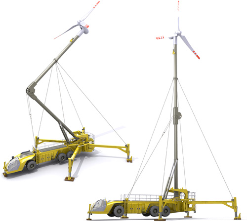 Mobile Wind Turbine Concept (Images courtesy Pope Design)