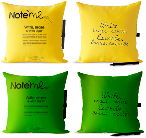 Note Me Pillows (Images courtesy VEINTICUATRODIENTES)