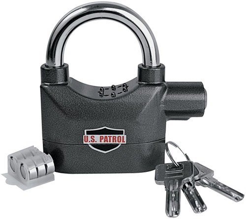 US Patrol Siren Padlock Alarm (Image courtesy Northern Tool + Equipment)