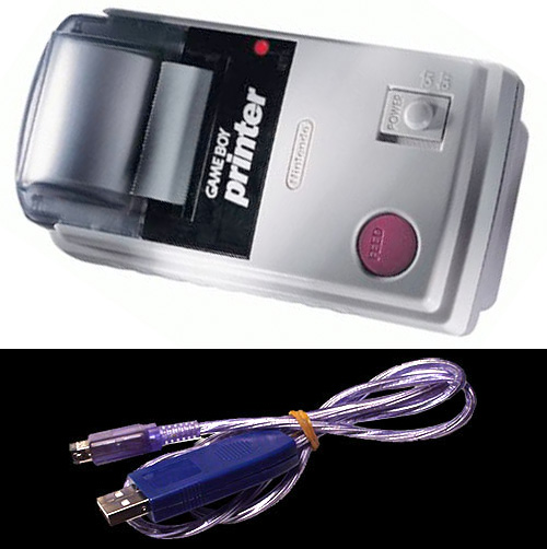 USB Adapter Cable For The Game Boy Printer (Images courtesy Furrtek.org & Nintendo)