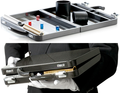 Carbo Fiber Backgammon Game (Images courtesy Carbofan)