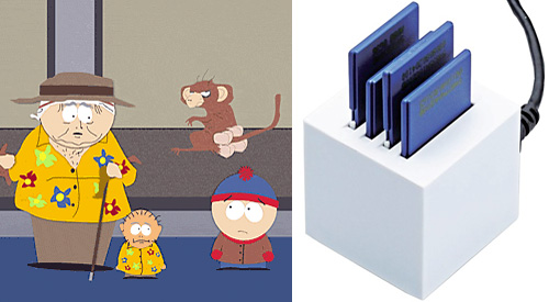 Elecom 4 Slot SD Card Reader (Images courtesy Elecom & South Park Studios)
