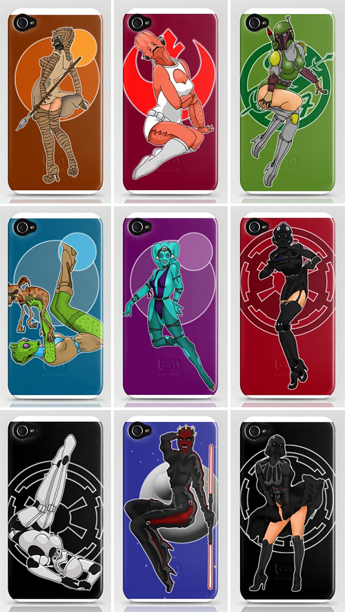 Star Wars Pinups iPhone Cases (Images courtesy Society6)