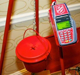 Salvation Army Credit Card Kettles (Image courtesy Chief Marketer)