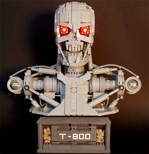 LEGO T-800 Terminator Bust (Image courtesy Flickr)