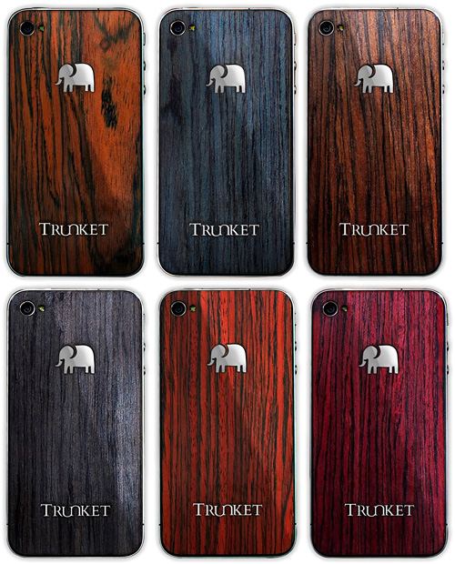 Trunket Wooden iPhone 4 Skins (Images courtesy Trunket)