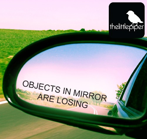 Objects in mirror are losing car sticker (Image courtesy Etsy)