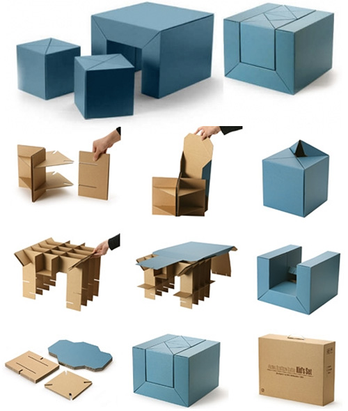 cfs_furniture C.F.S. Eco-Friendly Cardboard Kids Furniture Set (Images courtesy Emmo Home)