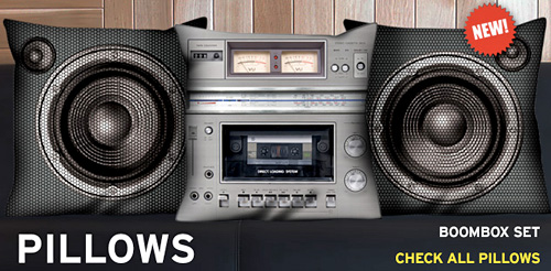 Boombox Pillow Set (Image courtesy Meninos)