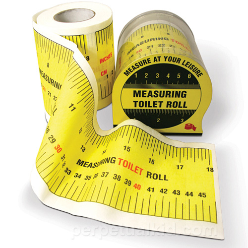 Measuring Tape Toilet Paper (Image courtesy Perpetual Kid)