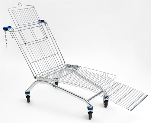 Mike Bouchet Shopping Cart Lounger (Image courtesy designboom)