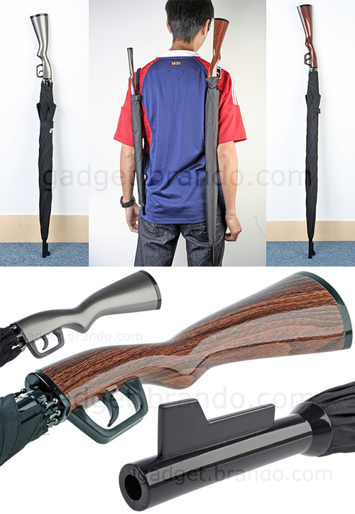 Rifle Umbrella (Images courtesy Gadget.brando.com)
