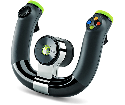 Microsoft Xbox 360 Wireless Speed Wheel (Image courtesy Microsoft)
