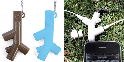 Branching Headphone Splitter (Images courtesy Kikkerland)