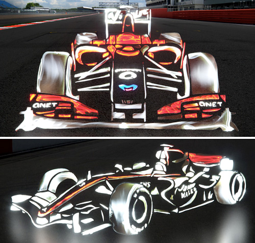 Impressive Light Drawn Formula 1 Cars (Images courtesy Jalopnik)