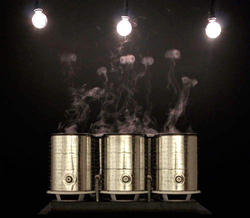 Smoke Machine Pixel Display Art Piece (Image courtesy Mitchell F. Chan)