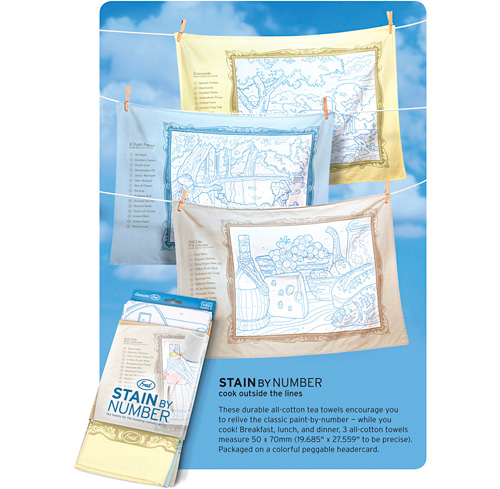 Stain By Number Tea Towels (Image courtesy WorldWideFred)