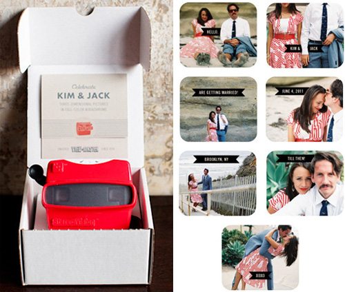 Viewmaster Wedding Invitations (Images courtesy Etsy)