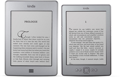 Amazon Kindle and Kindle Touch (Images courtesy Amazon)