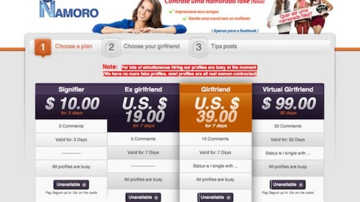 Namoro Fake