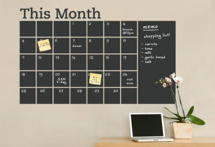 Chalkboard Calendar